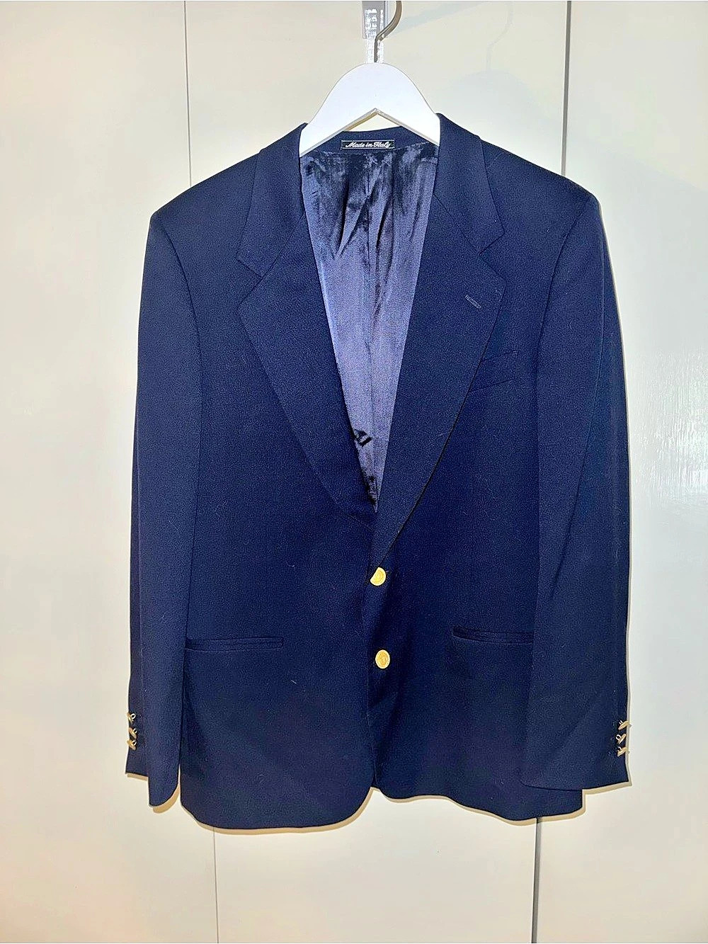 VALENTINO Logo Vintage Blazer in Navy
